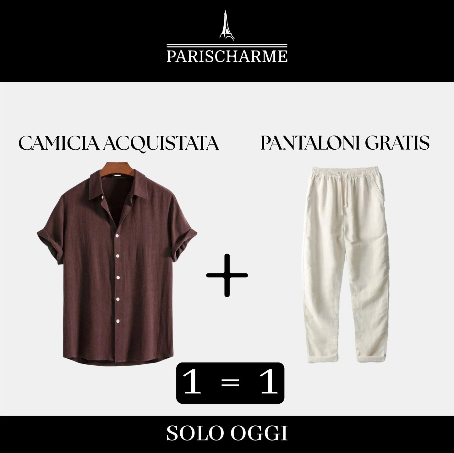 Duo di Lino: Camicia acquistata, pantalone in omaggio!